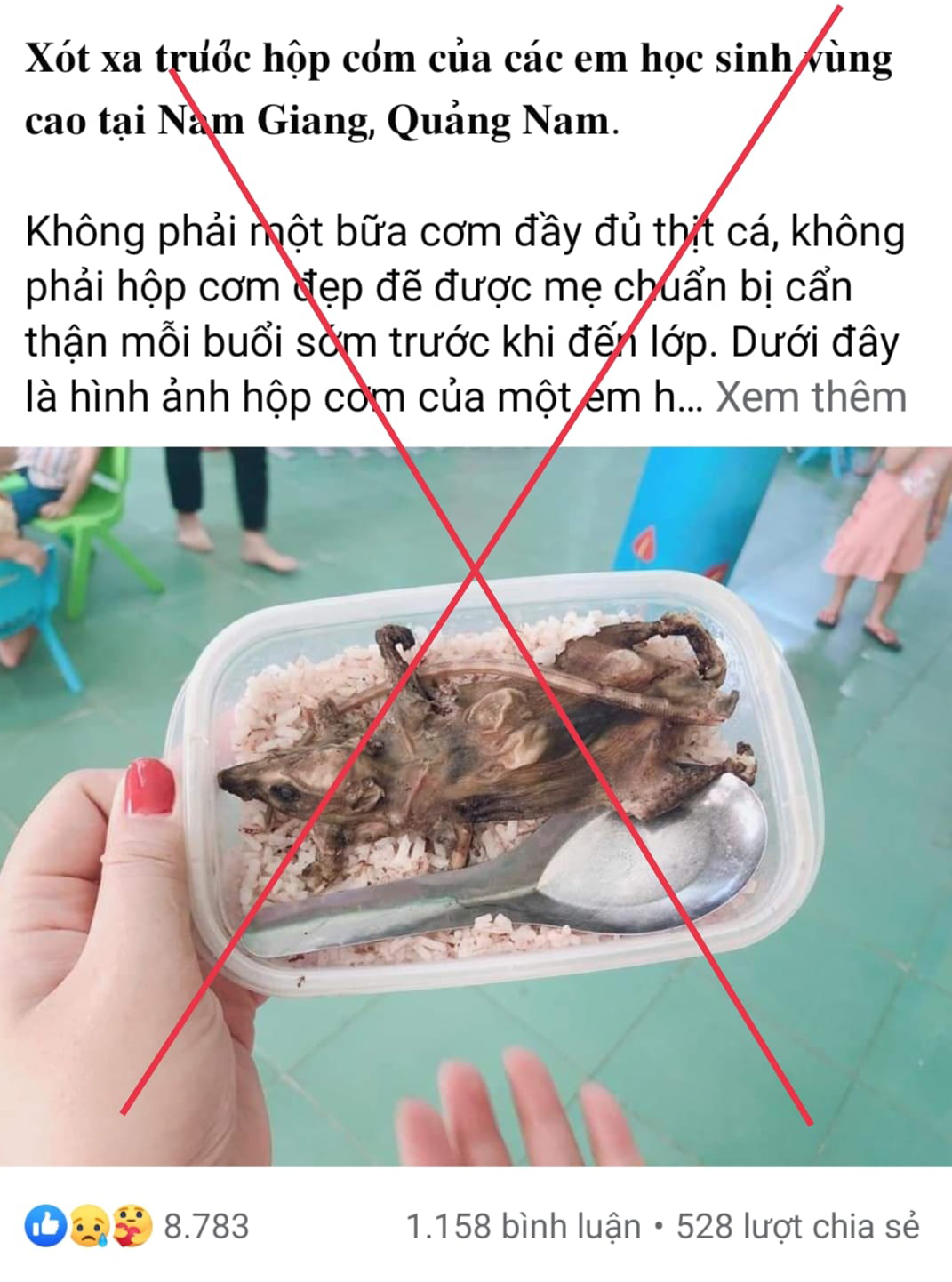 Vụ 'học sinh ăn cơm với thịt chuột': Cô giáo đăng ảnh cũ năm 2019 - Ảnh 1.