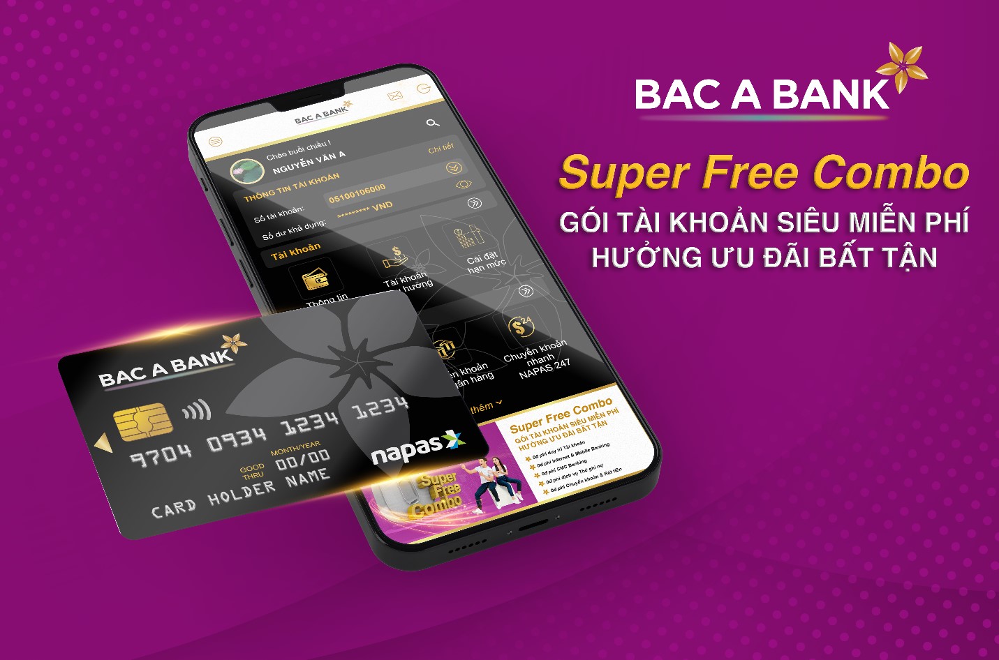 BAC A BANK đưa ra thị trường gói tài khoản siêu miễn phí - Super Free Combo - Ảnh 1.