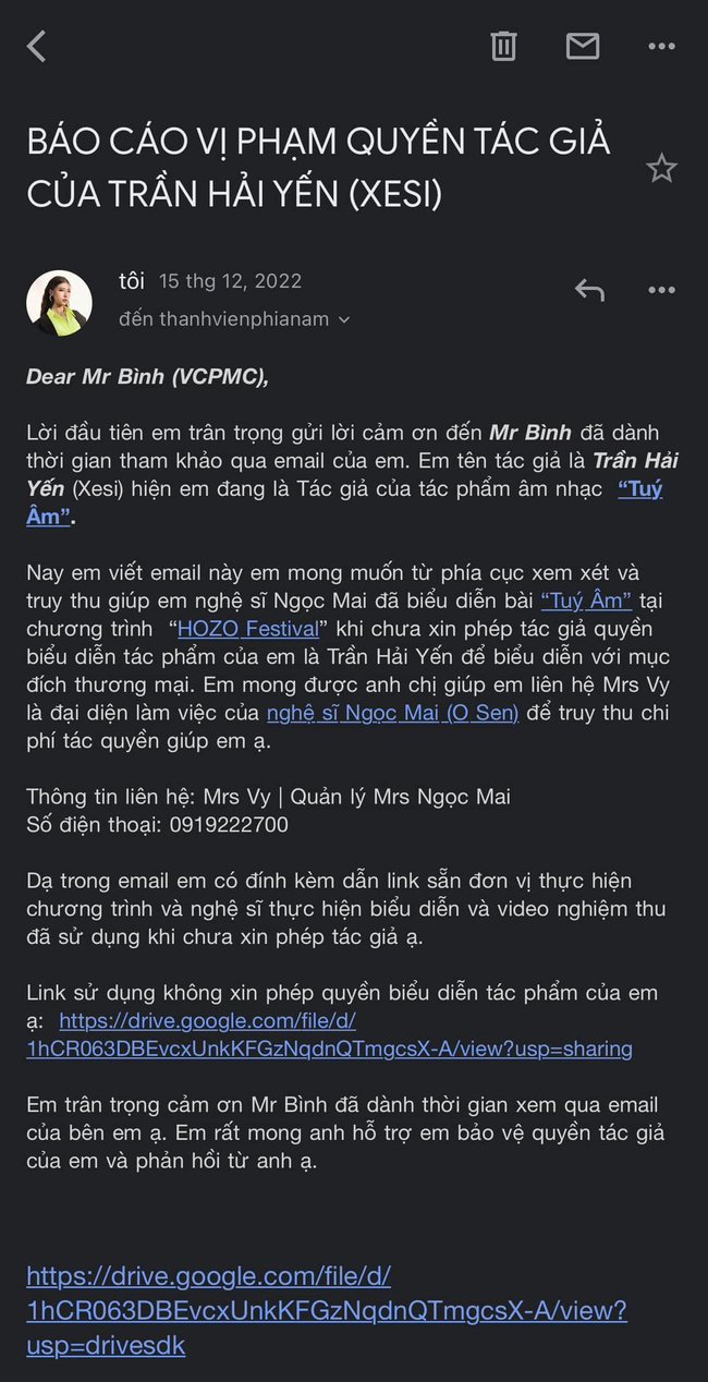 Xesi tiếp tục phản bác O Sen Ngọc Mai về vấn đề bản quyền Túy Âm: Không biết lí do gì chị Mai lại nói khác đi, đưa Masew vào thế khó xử - Ảnh 2.