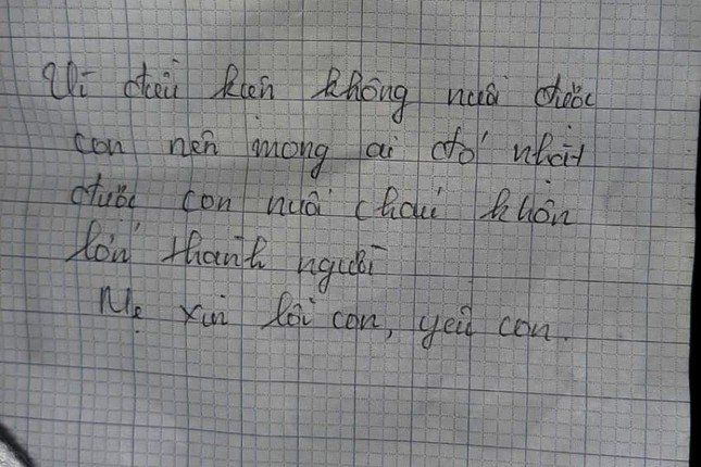 Bé sơ sinh bị bỏ rơi kèm lời nhắn 'mẹ xin lỗi con' - Ảnh 2.