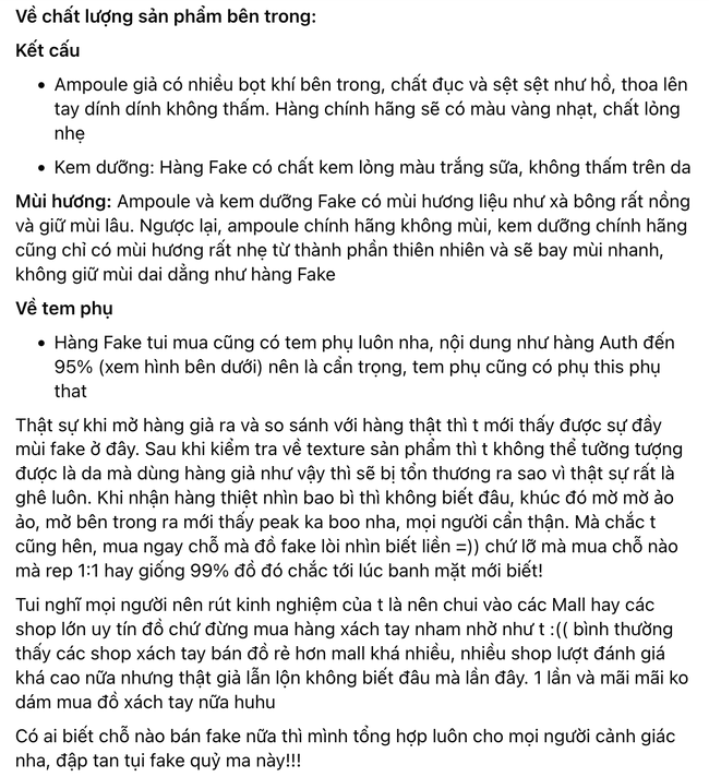 Cả tin và ham rẻ nên mua nhầm mỹ phẩm fake, cô bạn kết luận: Có đau thương mới có trưởng thành! - Ảnh 2.