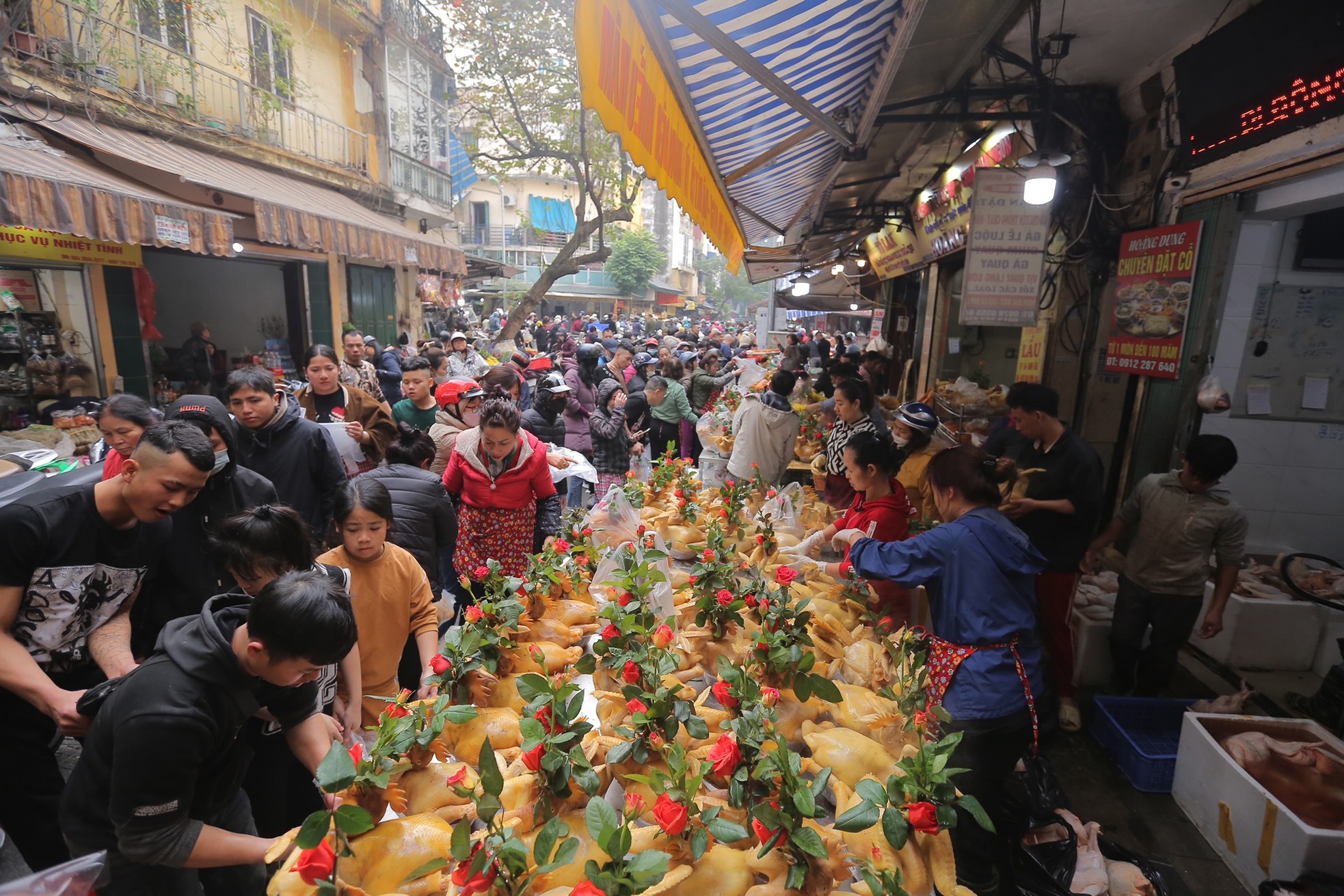 'Chợ nhà giàu' ở Hà Nội tấp nập sáng 30 Tết, khách không ngần ngại rút ví - Ảnh 3.