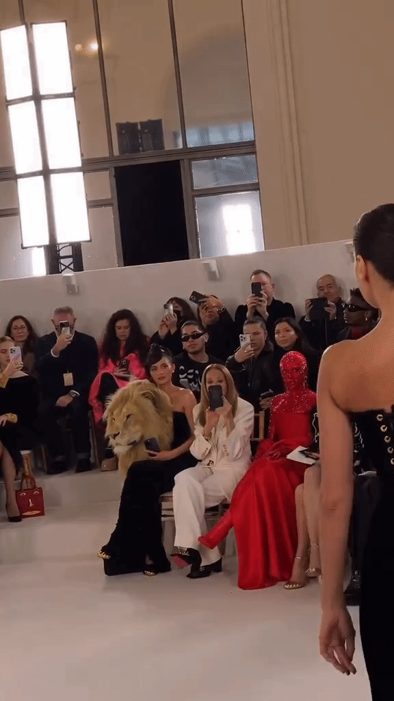 Show diễn gây tranh cãi nhất Tuần lễ thời trang Paris: Các thiết kế gắn đầu động vật hoang dã, Kylie Jenner 'hứng gạch' vì mặc chiếc váy này - Ảnh 4. Show diễn gây tranh cãi nhất Tuần lễ thời trang Paris: Các thiết kế gắn đầu động vật hoang dã, Kylie Jenner 'hứng gạch' vì mặc chiếc váy này - Ảnh 4.