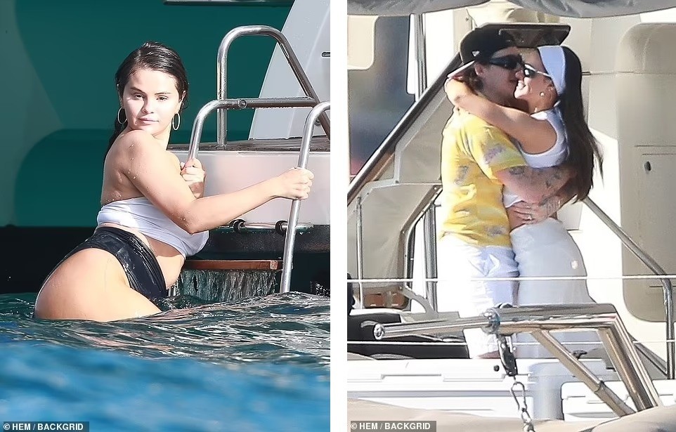 Selena Gomez cùng vợ chồng Brooklyn Beckham mở tiệc bikini - Ảnh 1.