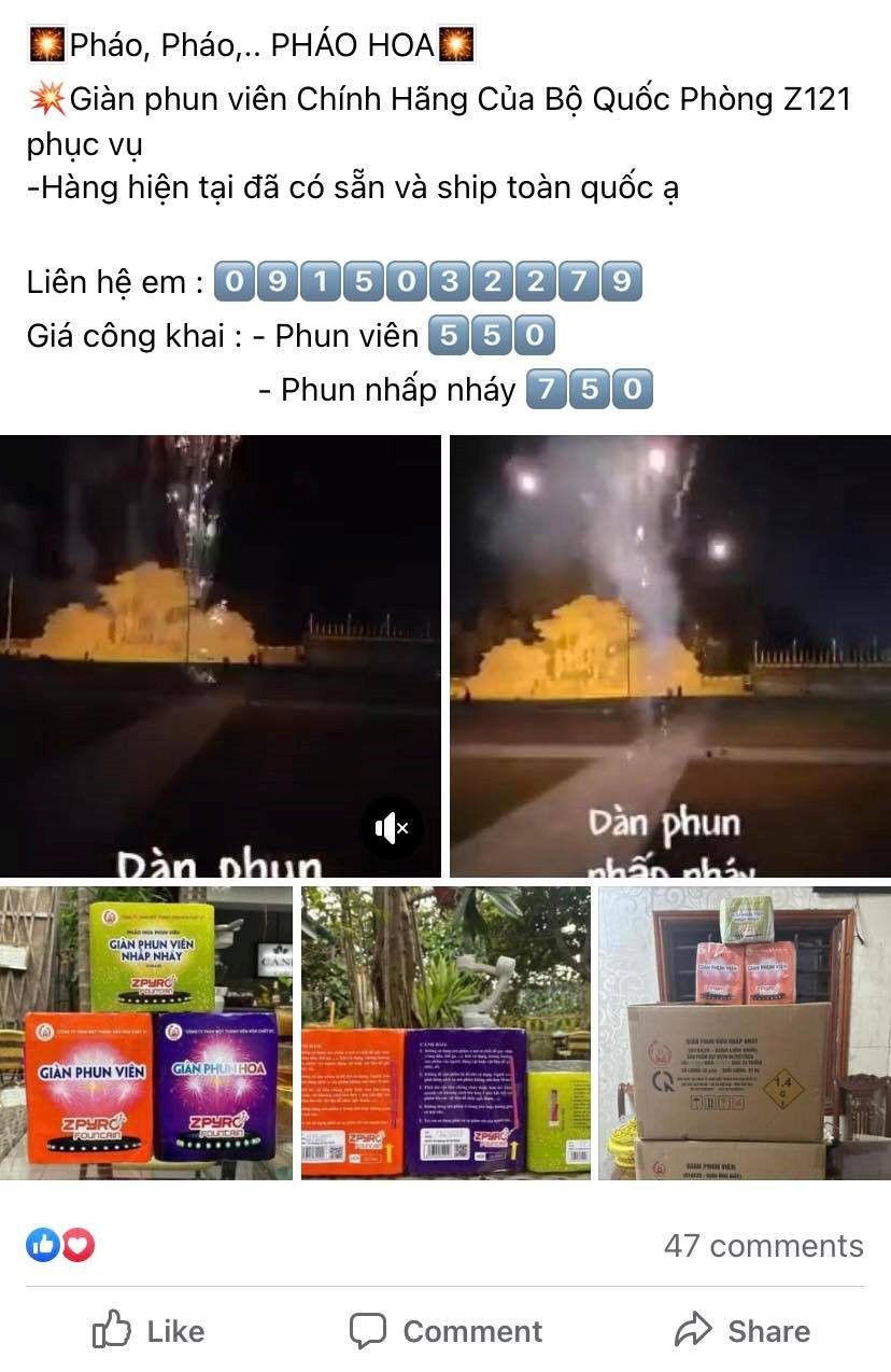 Sát Tết, pháo hoa Z121 loạn giá chưa từng thấy - Người bán hô xả lỗ nhưng giá vẫn chênh nhiều lần so với niêm yết - Ảnh 4. Sát Tết, pháo hoa Z121 loạn giá chưa từng thấy - Người bán hô xả lỗ nhưng giá vẫn chênh nhiều lần so với niêm yết - Ảnh 4.