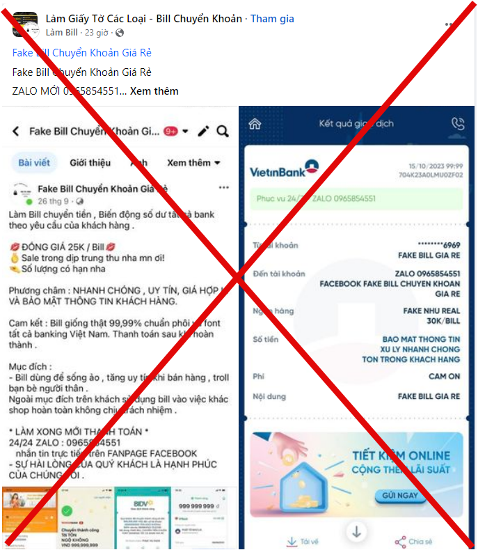 Tràn lan hội nhóm &quot;fake&quot; bill chuyển khoản thành công trên MXH - Ảnh 3.