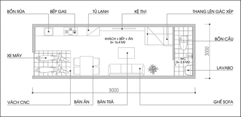 Thiết kế và tư vấn bố trí nội thất cho nhà cấp 4 có diện tích 27m2 - Ảnh 1.