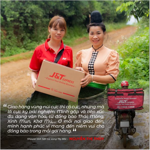 Nữ shipper J&T Express hạnh ph&uacute;c v&igrave; mỗi g&oacute;i h&agrave;ng chứa đựng niềm vui cho đồng b&agrave;o - Ảnh 1.
