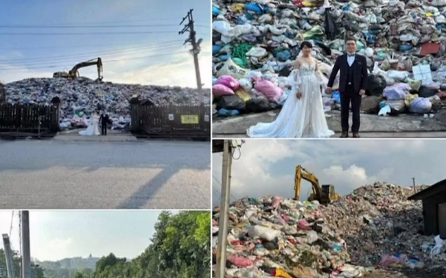 Bộ ảnh cưới được thực hiện tại những bãi rác Đài Loan (Trung Quốc) - Ảnh 1.