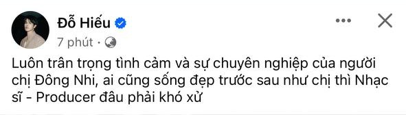 NS Đỗ Hiếu bất ngờ khen Đông Nhi &quot;sống đẹp&quot; hậu yêu cầu Noo Phước Thịnh dừng diễn loạt hit - Ảnh 1.