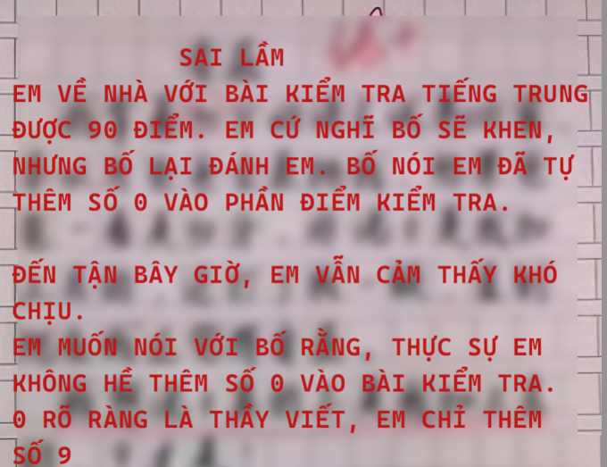 Cậu bé cấp 1 viết văn, ấm ức kể về &quot;một sai lầm của bố&quot;, nhưng ai đọc xong cũng phì cười nhận xét: Bị đòn không oan! - Ảnh 1.