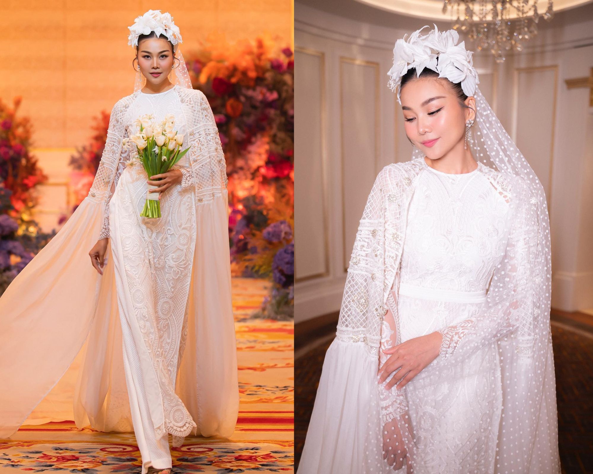 Váy cưới cổ yếm phi trắng thiết kế - maxi.vn