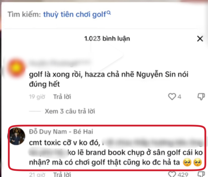 Hoa hậu Thùy Tiên bị netizen kém duyên bình luận khiếm nhã vì hình ảnh xuất hiện trên sân golf, trợ lý lên tiếng - Ảnh 3.