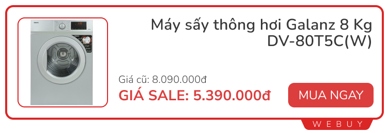 Thời điểm thích hợp để mua máy sấy quần áo: mẫu mã đa dạng, các hãng tung deal giảm giá sâu - Ảnh 3.