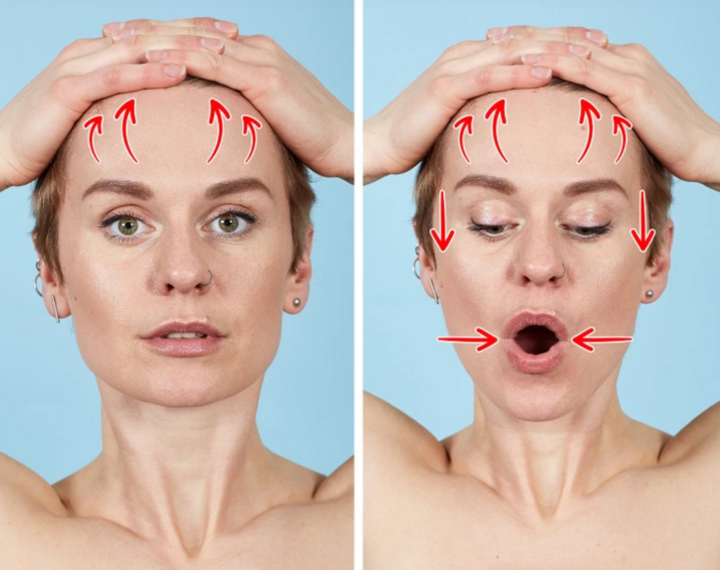 7 bài tập hiệu quả giúp loại bỏ nếp nhăn, trẻ hóa khuôn mặt, ngăn ngừa lão hóa - Ảnh 8.