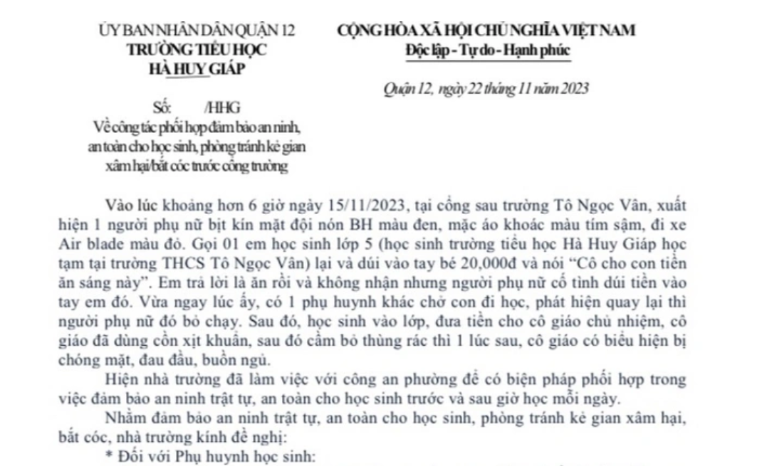 Sự thật về một phụ nữ dụ cho tiền học sinh để bắt cóc ở TP HCM - Ảnh 1.