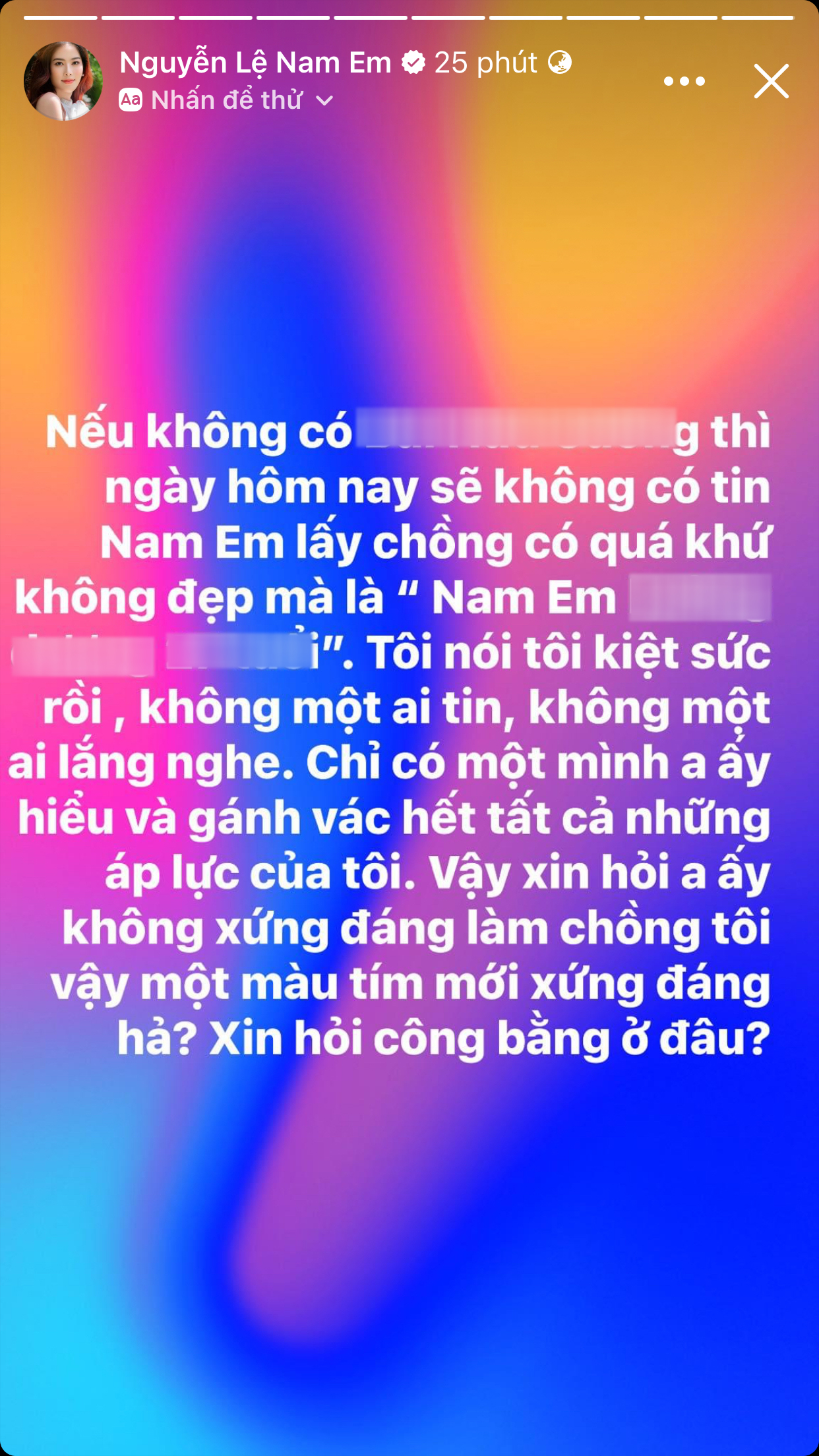 Quá khứ &quot;không đẹp&quot; của chồng sắp cưới gây xôn xao, Nam Em đăng đàn giữa đêm: &quot;Tôi kiệt sức rồi nhưng không ai tin&quot;- Ảnh 1.