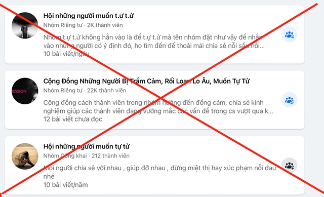 Ngăn chặn các nhóm hướng dẫn cách tự tử, bùng nợ…trên Facebook - Ảnh 1.