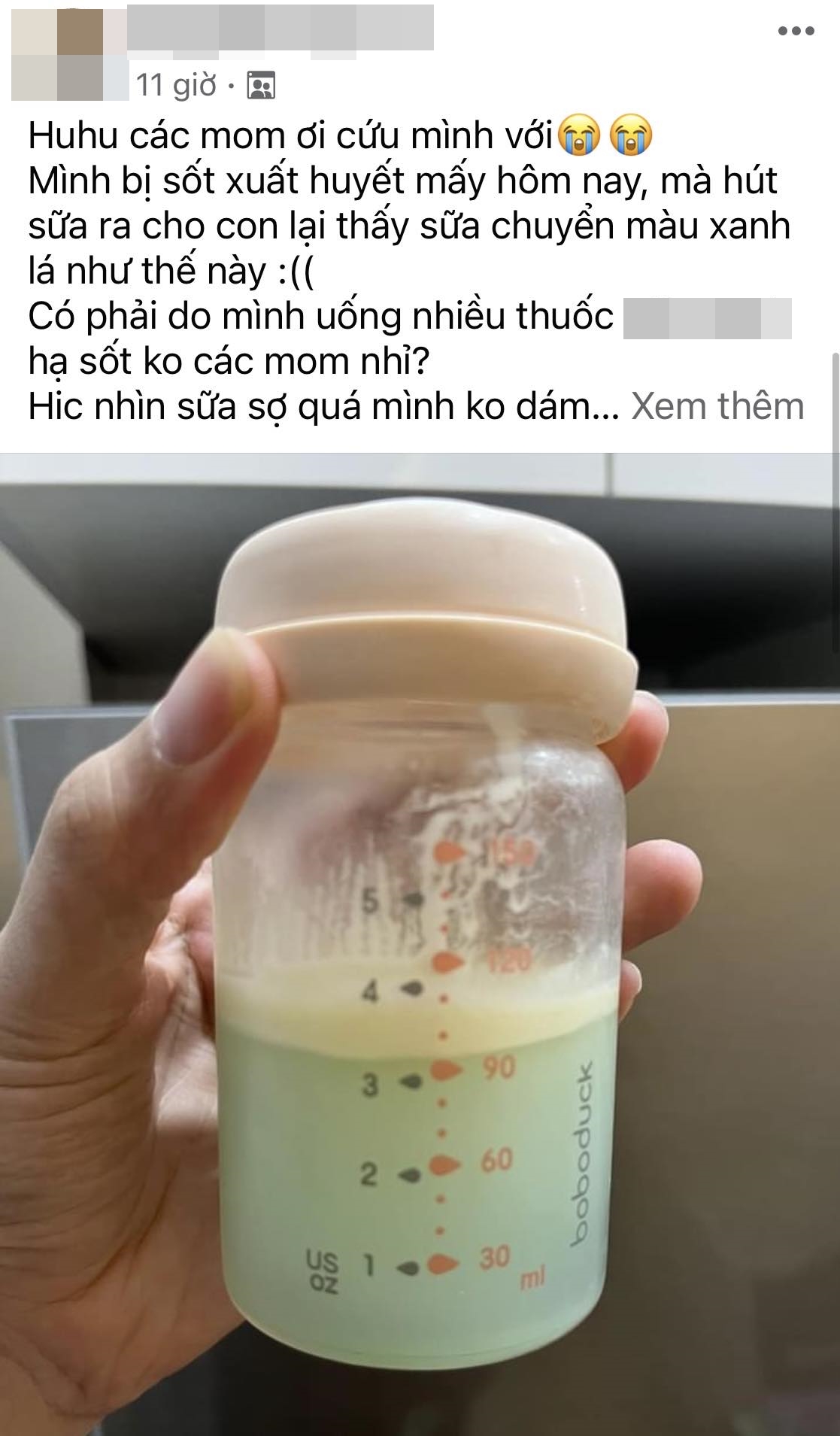 Mẹ hoảng hốt khi sữa chuyển từ màu trắng sang màu xanh lá khi uống kháng sinh, bác sĩ giải thích nguyên do - Ảnh 1. Mẹ hoảng hốt khi sữa chuyển từ màu trắng sang màu xanh lá khi uống kháng sinh, bác sĩ giải thích nguyên do - Ảnh 1.
