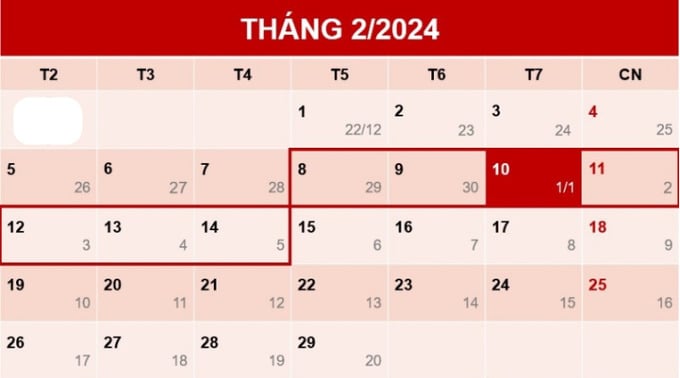 Phương án nghỉ Tết Nguyên đán Giáp Thìn 2024 cho người lao động tại doanh nghiệp- Ảnh 1.