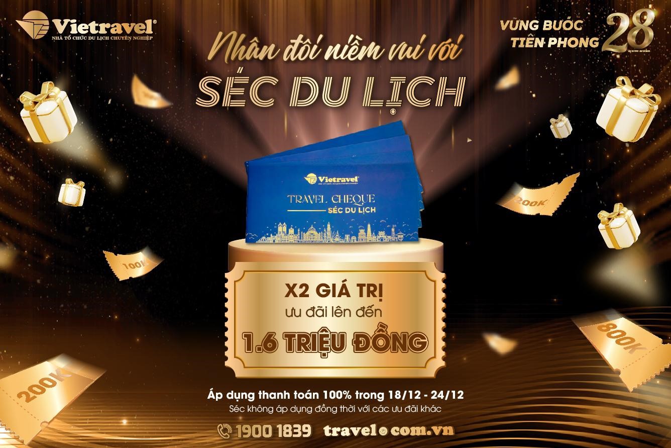 Du xuân đa trải nghiệm với tấm "séc" được nhân đôi giá trị trong tuần lễ vàng du lịch - Ảnh 1. Du xuân đa trải nghiệm với tấm "séc" được nhân đôi giá trị trong tuần lễ vàng du lịch - Ảnh 1.