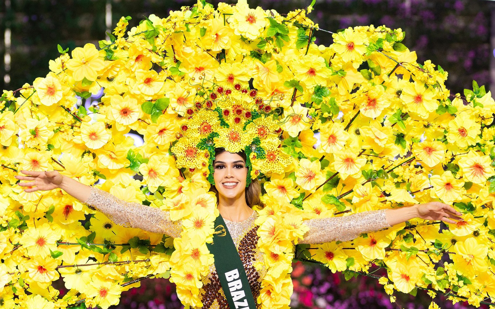 Trang phục dân tộc của người đẹp Brazil ở Hoa hậu Trái Đất bị tố đạo nhái