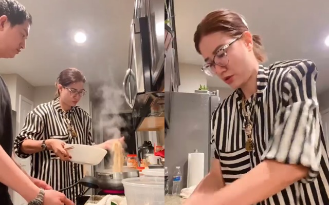 Trang Trần vừa sang Mỹ đã vào bếp nấu ăn cho chồng, tiết lộ không gian sống của gia đình ở Mỹ - Ảnh 2.