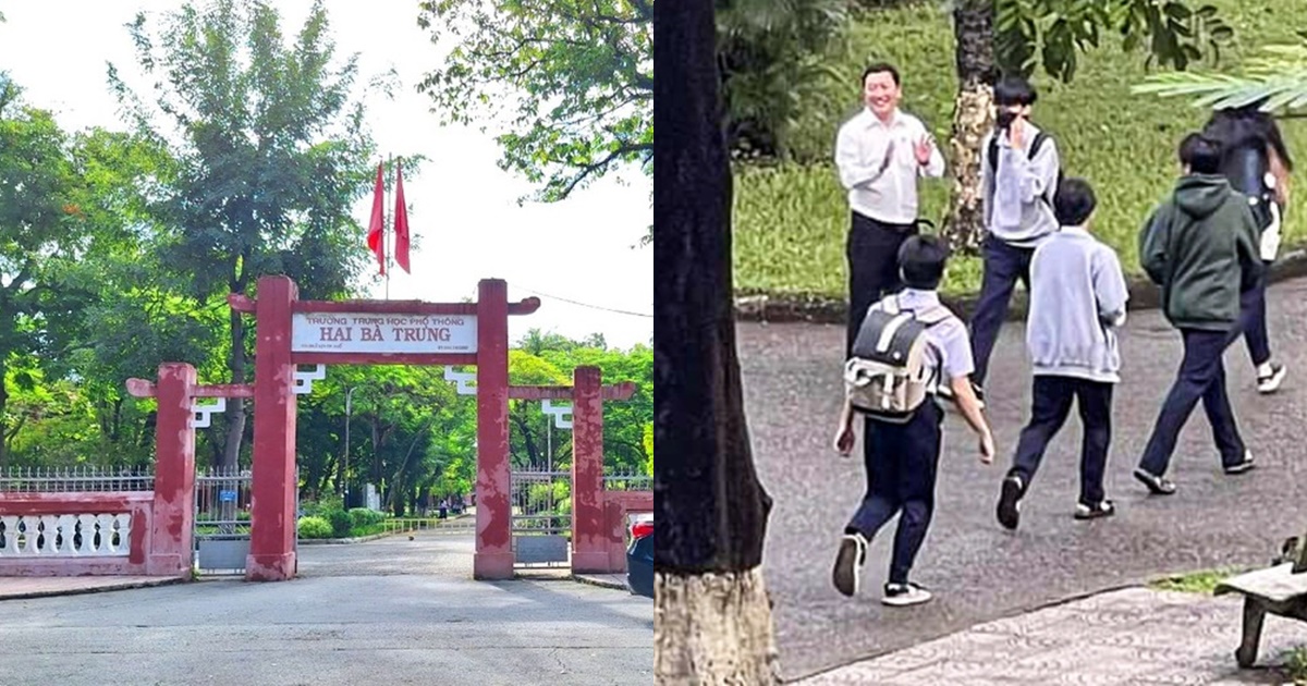 H&agrave;nh động đ&aacute;ng y&ecirc;u của thầy Hiệu trưởng ở Huế nh&acirc;n ng&agrave;y đầu nhận nhiệm vụ - Ảnh 1.
