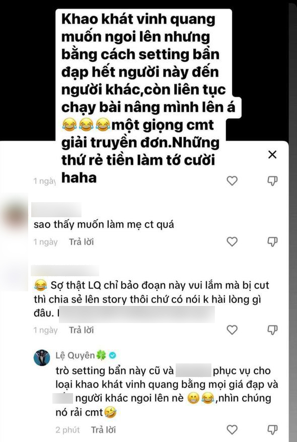 Lệ Quyên đăng loạt story ám chỉ ai đó mua bài &quot;hạ bệ&quot; mình nhưng lại viết sai chính tả? - Ảnh 3.