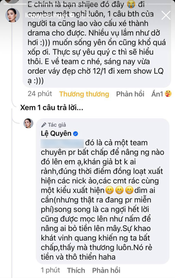 Lệ Quyên đăng loạt story ám chỉ ai đó mua bài &quot;hạ bệ&quot; mình nhưng lại viết sai chính tả? - Ảnh 4.