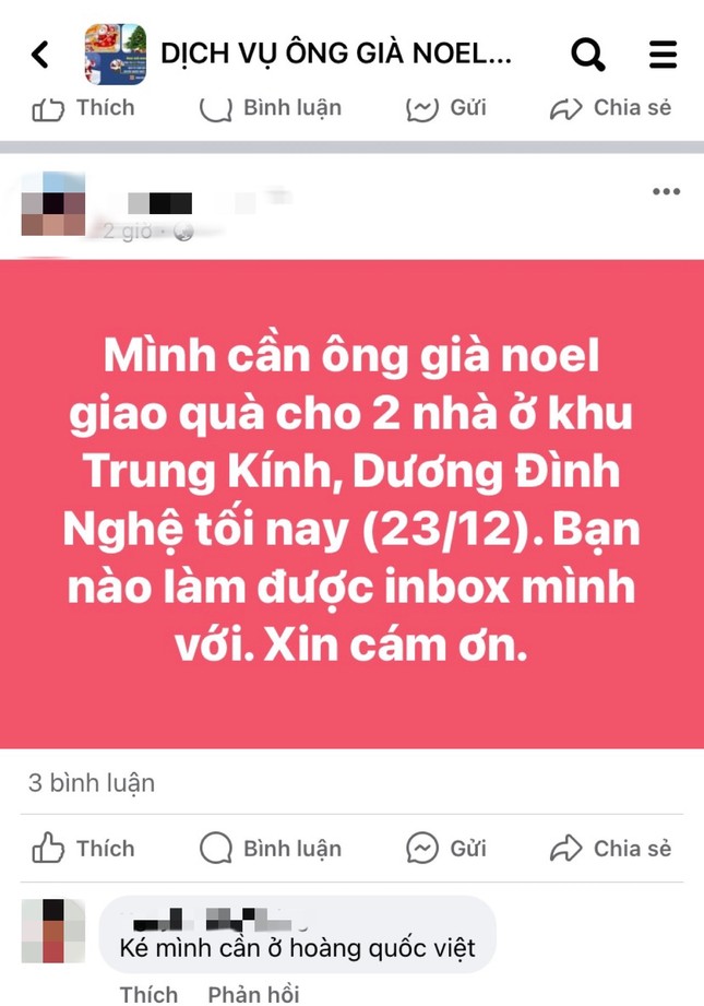 Dịch vụ ông già Noel kiếm tiền triệu, quá tải trước Giáng sinh - Ảnh 1. Dịch vụ ông già Noel kiếm tiền triệu, quá tải trước Giáng sinh - Ảnh 1.