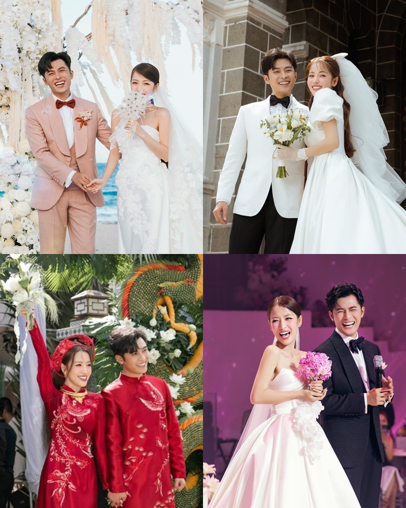Linh Rin, Thanh Hằng và loạt mỹ nhân Việt cưới năm 2023: Người đơn giản đến bất ngờ, người bị chê &quot;làm lố&quot; - Ảnh 6.