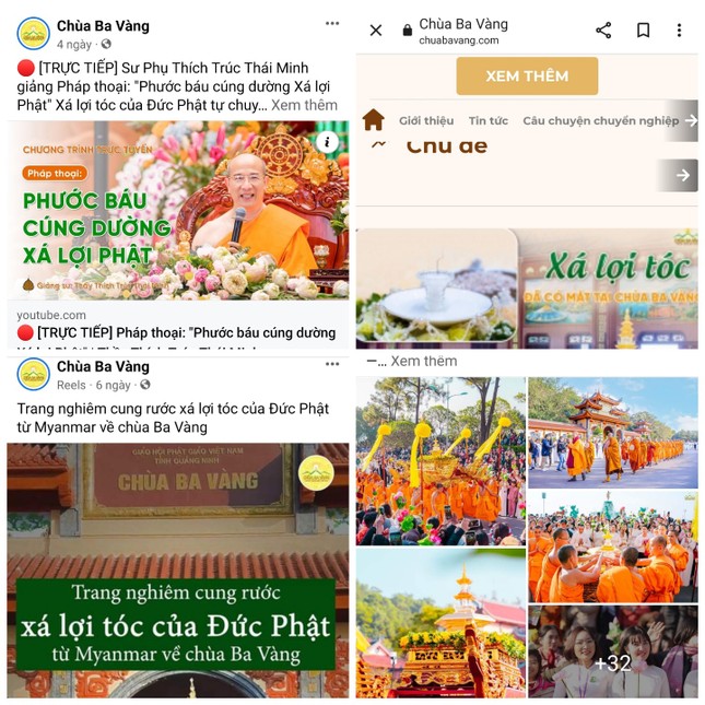 Yêu cầu chùa Ba Vàng gỡ bỏ tất cả nội dung giới thiệu xá lợi tóc Đức Phật - Ảnh 2.