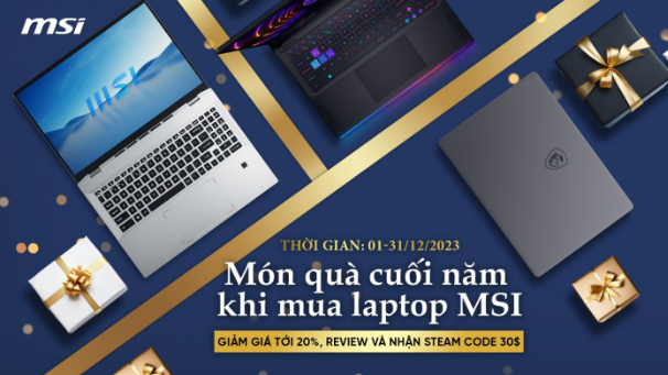 Chọn laptop MSI làm quà tặng là lựa chọn đáng lưu tâm dịp cuối năm - Ảnh 1. Chọn laptop MSI làm quà tặng là lựa chọn đáng lưu tâm dịp cuối năm - Ảnh 1.