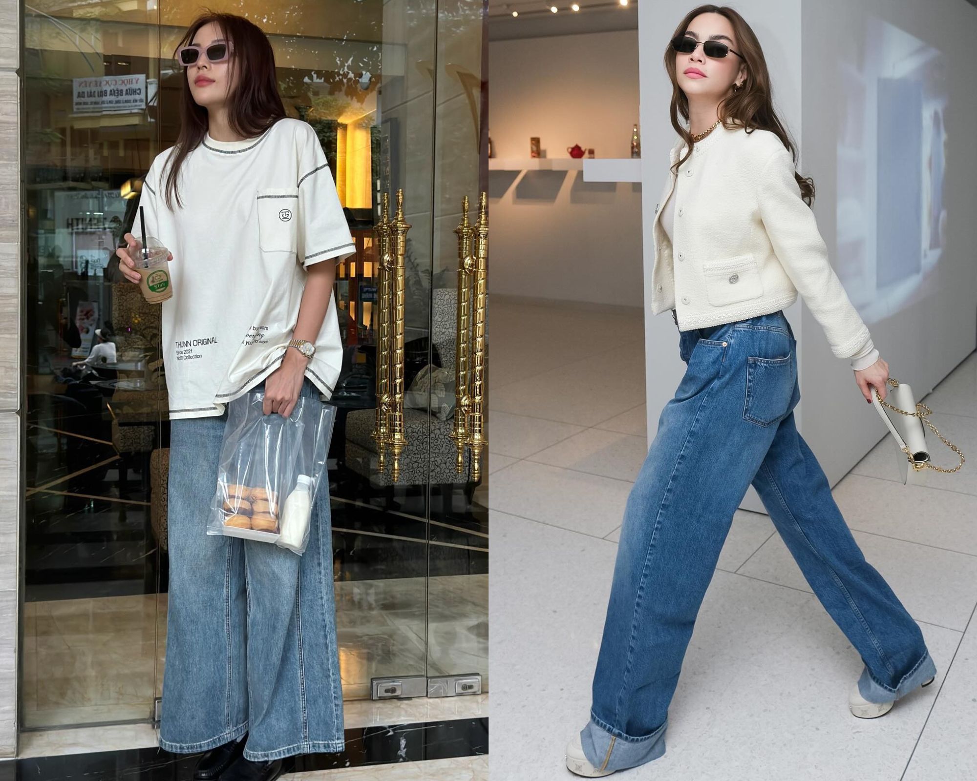 4 kiểu quần jeans không bao giờ lỗi mốt trong tủ đồ của sao Việt - Ảnh 6.