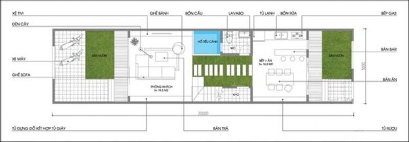 Kiến trúc sư tư vấn thiết kế cho nhà ống hẹp nhưng vẫn có 2 khoảng vườn xanh - Ảnh 1.