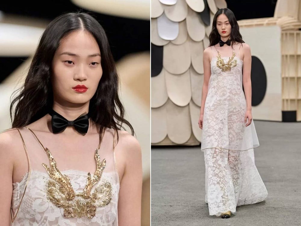 Người mẫu châu Á đầu tiên một mình kết thúc show của Chanel - Ảnh 1.