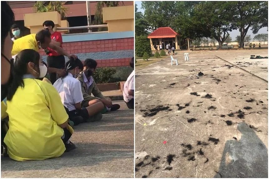 Cắt tóc lởm chởm cho học sinh để trừng phạt, thầy giáo Thái Lan bị điều tra - Ảnh 1.