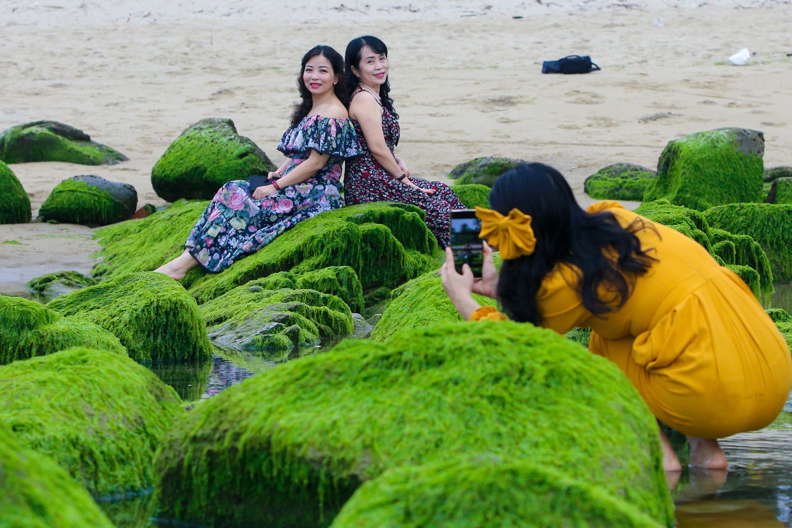 Ảnh: Chen chân chụp ảnh bãi rêu tuyệt đẹp ven biển Đà Nẵng - Ảnh 18.