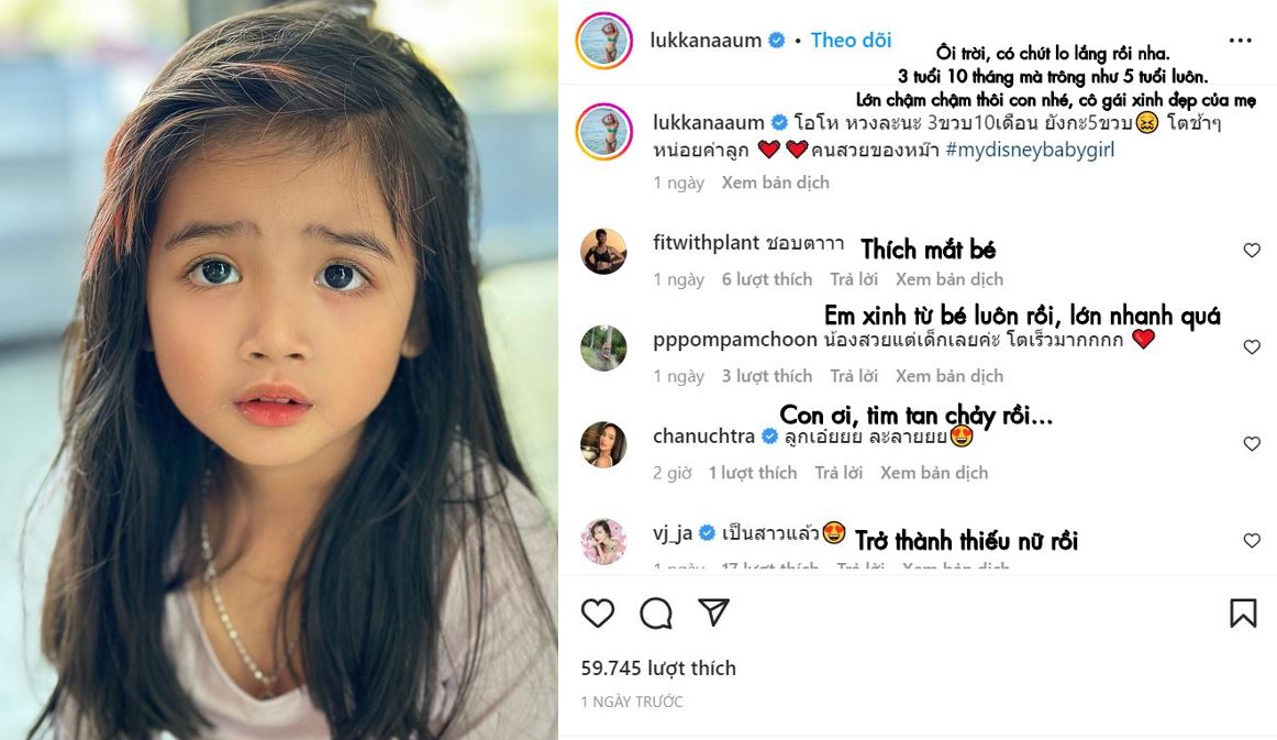 Nữ diễn viên Thái Lan đăng ảnh con gái xinh như thiên thần - Ảnh 2.