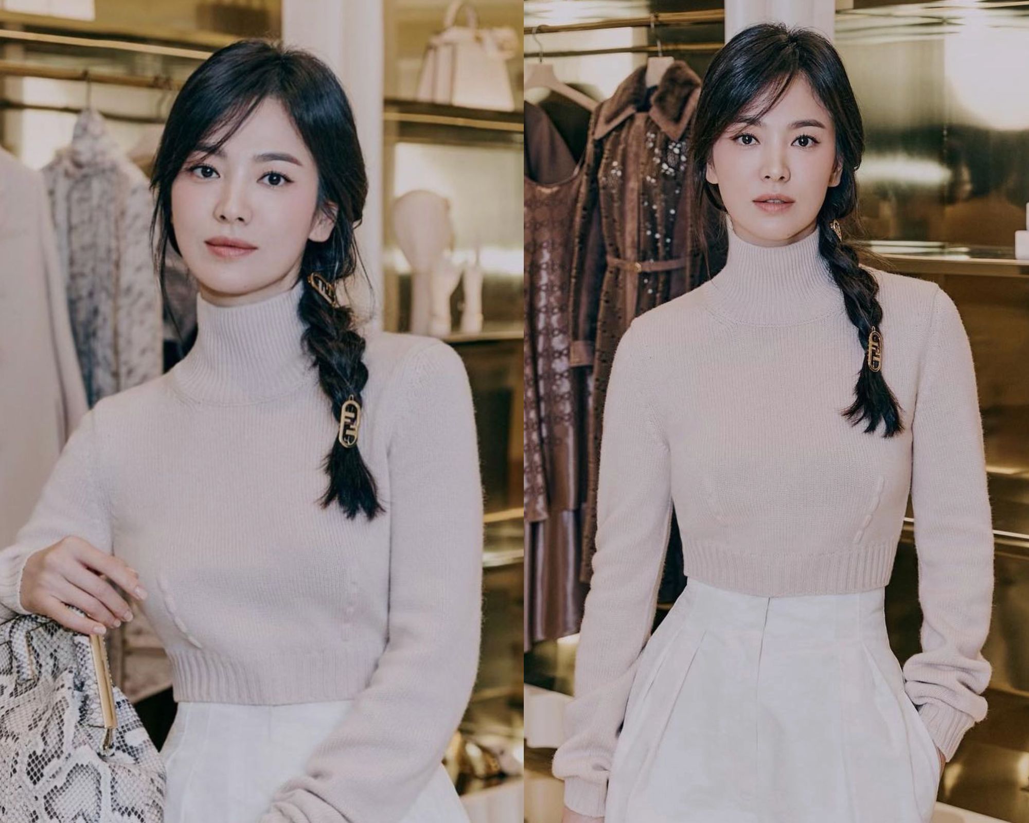 5 cách buộc tóc &quot;hack tuổi&quot; của Song Hye Kyo - Ảnh 6.