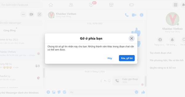 Facebook Messenger bất ngờ kh&ocirc;ng thu hồi được tin nhắn - Ảnh 1.
