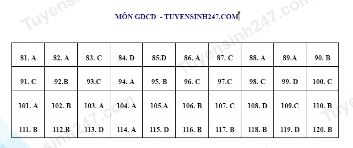 Đáp án bài thi Khoa học xã hội đề thi minh họa kỳ thi tốt nghiệp THPT 2023 - Ảnh 1.