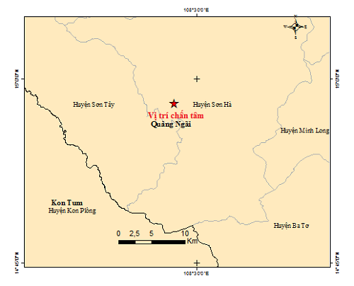 Quảng Ngãi, Kon Tum liên tiếp xảy ra động đất - Ảnh 1.