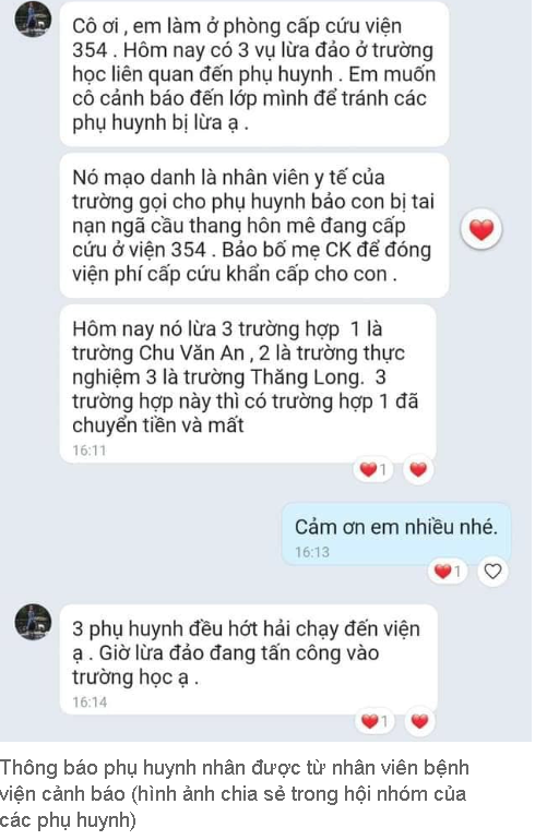 Hà Nội: Tiếp nhận thông tin phụ huynh trình báo bị lừa &quot;con đang cấp cứu&quot; - Ảnh 2.