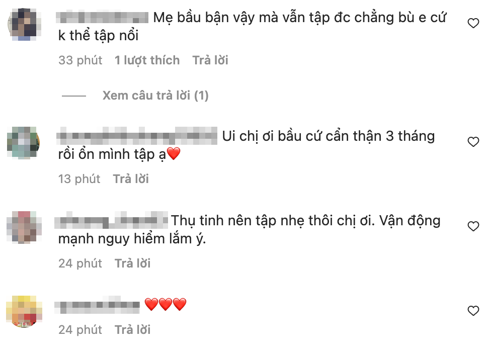 Chia sẻ quá trình luyện tập trong thời gian bầu bí, Minh Hằng lại được netizen khuyên nhủ điều này - Ảnh 3. Chia sẻ quá trình luyện tập trong thời gian bầu bí, Minh Hằng lại được netizen khuyên nhủ điều này - Ảnh 3.