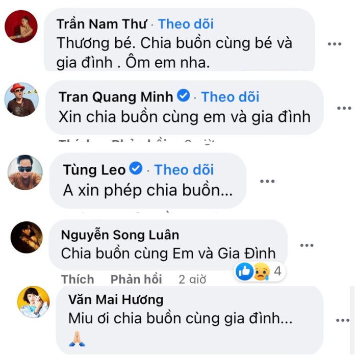 Ba của Miu Lê qua đời, dàn sao đồng loạt gửi lời chia buồn - Ảnh 3.