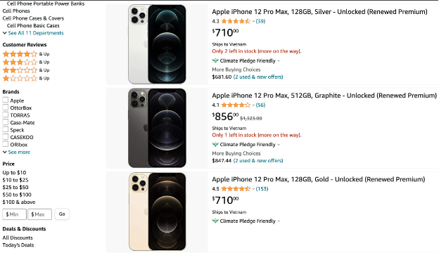 iPhone 12 Pro Max với mức giá bình dân trên Amazon - Ảnh 2.