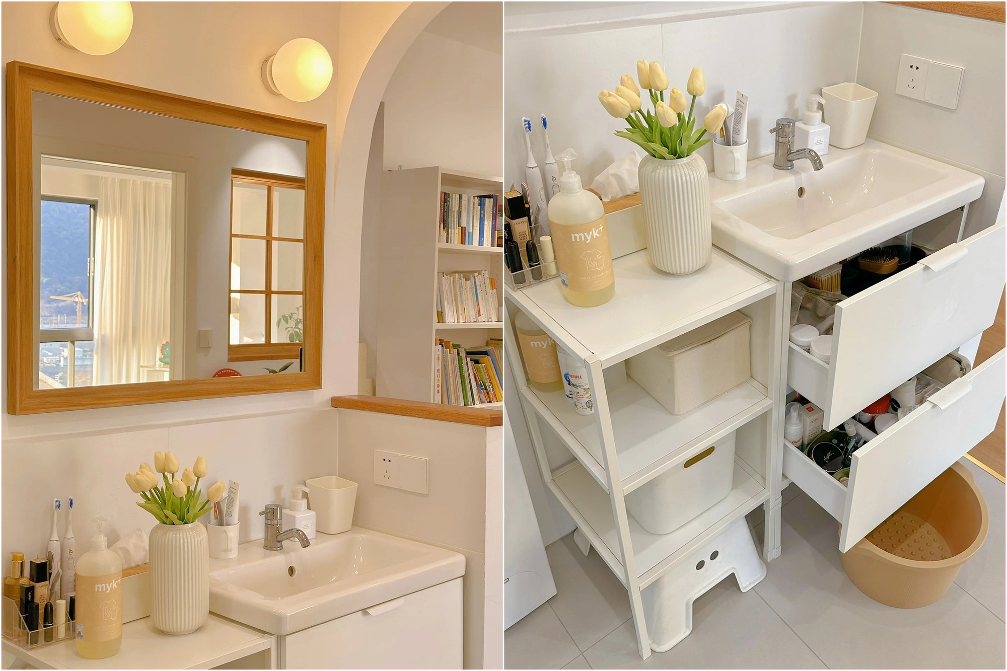 Mẹ đảm khéo thiết kế căn hộ nhỏ 43m² thành không gian sống ấm cúng đốn tim người nhìn - Ảnh 4. Mẹ đảm khéo thiết kế căn hộ nhỏ 43m² thành không gian sống ấm cúng đốn tim người nhìn - Ảnh 4.