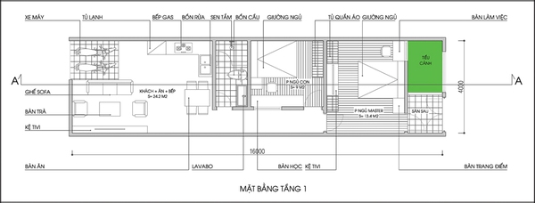 Cải tạo nhà ống ở phố đón ánh sáng tự nhiên cho gia đình 3 người - Ảnh 1.